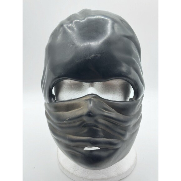 Halloween Costume Ninja Black Face Mask Rubie Hard Plastic Teen Adult - Picture 5 of 7